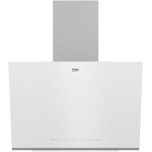 Beko Built-in Decorative Hood - 60 CM - White Glass - Chimney - Angeled - BHCA66741BWHSE