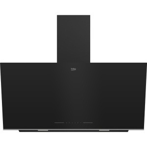 Beko Built-in Hood with A Chimney, 90CM, Black - BHCA96641BFBHSE
