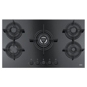 مسطح غاز فرانكى مدمج 5 شعلات زجاج أسود - FHCR 905 4G TC HE BK C