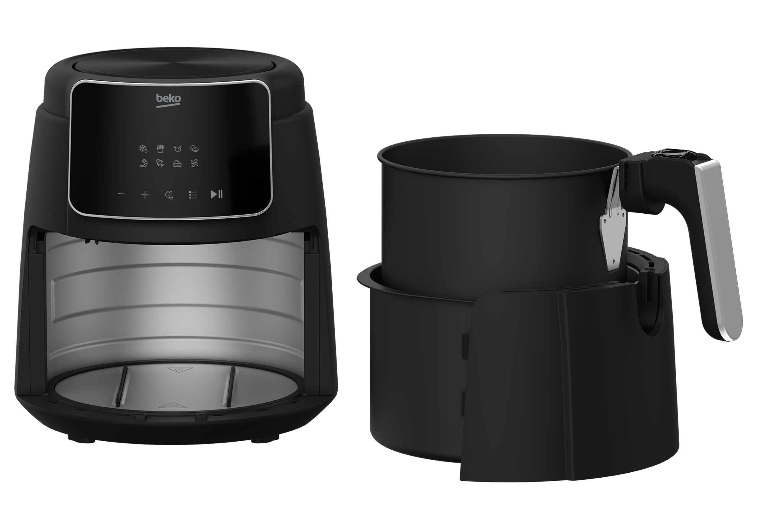 بيكو FRL2244B مقلاة متعددة الوظائف بدون زيت 1500 واط - 3.9 لتر لـ 0.8 كجم من البطاطس المقلية - 8 برامج - شاشة عرض T-Ctil - أسود - الصورة 5