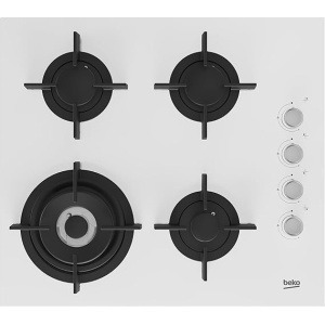 Beko White Glass Built-In Gas Hob - 4 Burner - 60 cm - HILW 64122 SWE