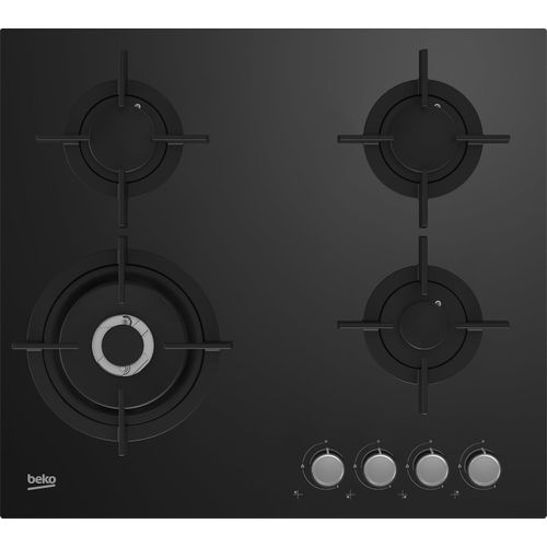 Beko 60 Cm Glass Built-In Gas Hob with 4 Burners - HILW 64222 SE
