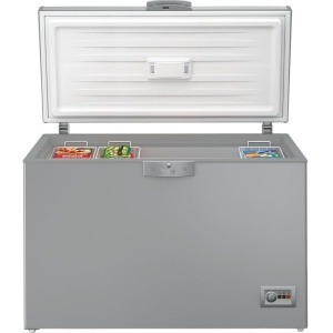 Beko MinFrost Chest Deep Freezer , 362 Liters, Silver - HSA40500SEGH