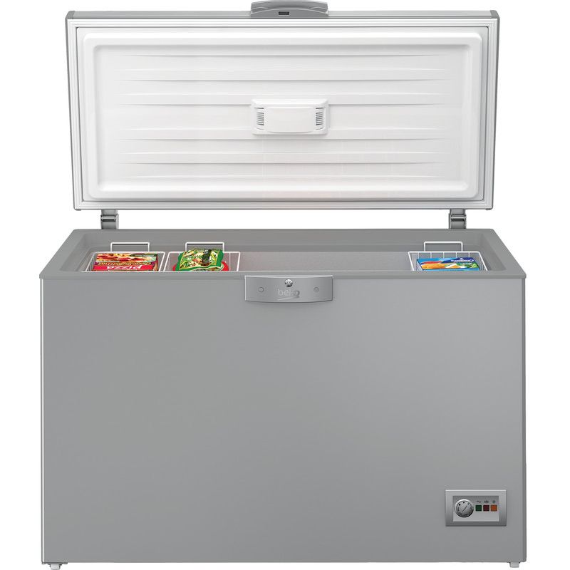 Beko MinFrost Chest Deep Freezer , 362 Liters, Silver - HSA40500SEGH
