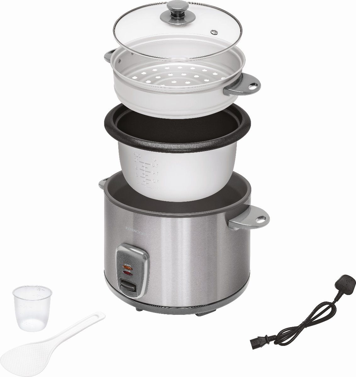 KENWOOD RICE COOKER WITH STEAM BASKET 1.8 LITER 700 WATT RCM43.AOSS - Image 3