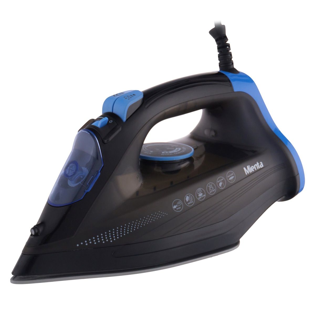Mienta Ceramic Steam Iron, 2100 Watt, Black and Blue - SI181338A