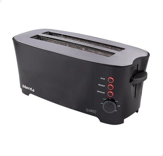 Mienta TO21509A Toaster with 4 Slots, 1350 Watt, Black - Image 4