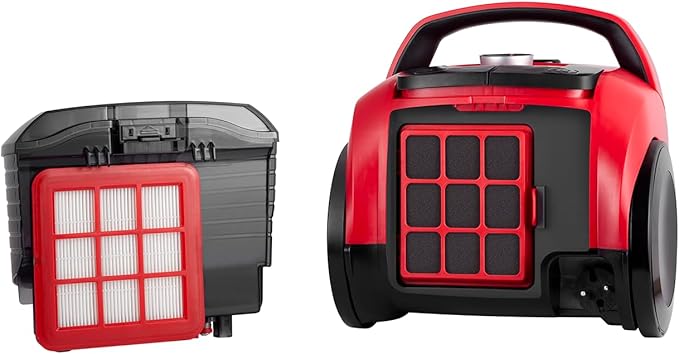 مكنسة كهربائية بدون كيس من بيكو - ٢٠٠٠ واط - فلتر HEPA10 - حاوية غبار سعة ١.٨ لتر - أسود/أحمر - VCO 32818 WR - الصورة 4