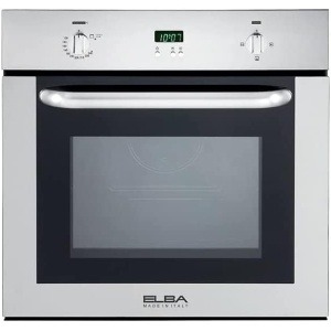 فرن غاز إلبا ٦٠ سم، لون ستانلس ستيل، ٥ وظائف، سعة ٥٤ لترًا، مفاتيح ستانلس ستيل لضبط الحرارة والوظائف، مؤقت إلكتروني، مروحة داخلية، مروحة تبريد، أمان كامل. -512-731X