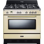 طباخ غاز إلبا، دعامات مقلاة من الحديد الزهر، 6 وظائف، أجهزة أمان، كريمي - 9DVAC888ICK