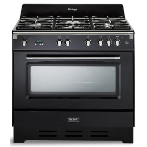 بوتجاز غاز مدمج من إلبا، ستانلس ستيل، ٥ شعلات - أسود - 9DVBB888ICK