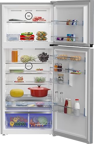 ثلاجة بيكو سعة ٤٧٧ لترًا - بابان - هارفست فريش - محرك عاكس - موزع مياه - تحكم رقمي - B3RDNE500LDXB (فضي مصقول) - الصورة 3