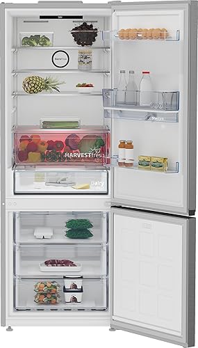 ثلاجة بيكو نو فروست - كومبي (فريزر سفلي) - سعة صافية 490 لترًا - ضاغط عاكس بروسمارت - تقنية هارفست فريش - تيتانيوم إينوكس - B5RCNE565HXPE - الصورة 4