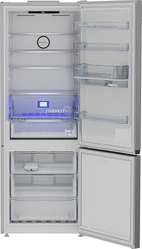 ثلاجة بيكو نو فروست - كومبي (فريزر سفلي) - سعة صافية 490 لترًا - ضاغط عاكس بروسمارت - تقنية هارفست فريش - تيتانيوم إينوكس - B5RCNE565HXPE - الصورة 5