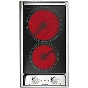 Elba E30-050X Ceramic Electrical Hob 2 Buerners - Black, 30 CM
