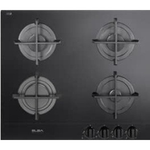 مسطح غاز زجاجي إلبا، ٤ شعلات، حديد زهر، ٦٠ سم، E41-455BK