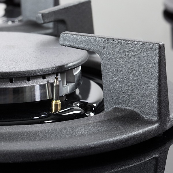 مسطح غاز زجاجي إلبا، ٤ شعلات، حديد زهر، ٦٠ سم، E41-455BK - الصورة 3