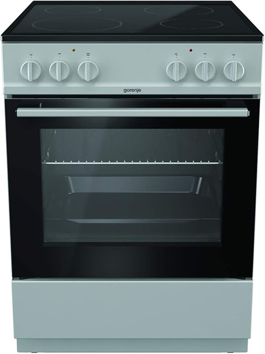 "بوتاجاز جرونيا الكهربائي القائم بذاته، ٤ شعلات، ٦٨ سم - رمادي - EC6111SG"