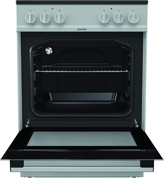 "بوتاجاز جرونيا الكهربائي القائم بذاته، ٤ شعلات، ٦٨ سم - رمادي - EC6111SG" - الصورة 4