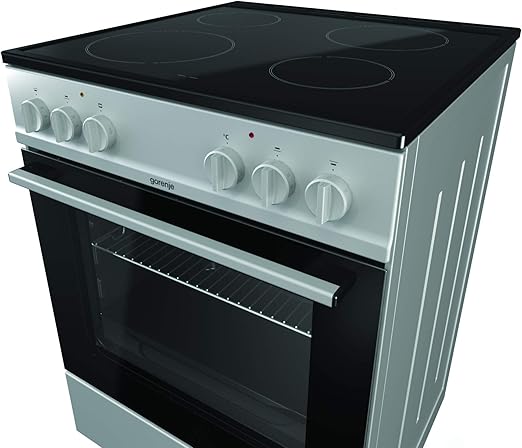 "بوتاجاز جرونيا الكهربائي القائم بذاته، ٤ شعلات، ٦٨ سم - رمادي - EC6111SG" - الصورة 5