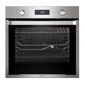 فرن إلبا الكهربائي متعدد الوظائف، ٦٠ سم، ستانلس ستيل، سعة ٧٤ لترًا صافيًا، تجويف مع رفوف جانبية، ١٧ وظيفة - ELIO600XL TURBO