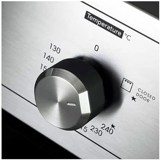 فرن غاز إلبا ٦٠ سم، لون ستانلس ستيل، ٥ وظائف، سعة ٥٤ لترًا، مفاتيح ستانلس ستيل لضبط الحرارة والوظائف، مؤقت إلكتروني، مروحة داخلية، مروحة تبريد، أمان كامل. ELIO 731 - الصورة 2