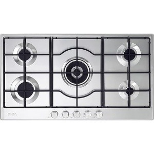 ELBA Cooker - Stainless Steel Built-in 5 Gas Burners Hob, 90 cm, Silver - ELIO 95-545 L