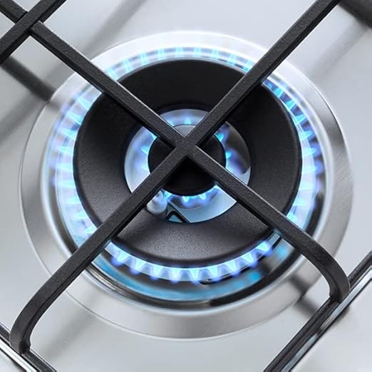 مسطح غاز إلبا - بيلت ان من الفولاذ المقاوم للصدأ، ٥ شعلات، ٩٠ سم، فضي - ELIO 95-545 L - الصورة 3