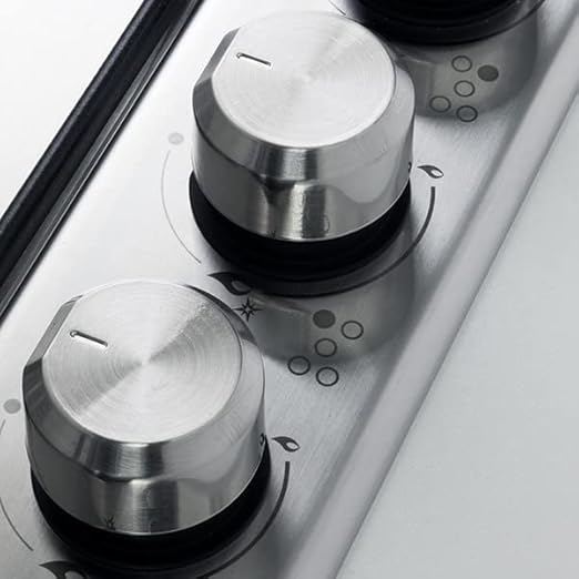 مسطح غاز إلبا - بيلت ان من الفولاذ المقاوم للصدأ، ٥ شعلات، ٩٠ سم، فضي - ELIO 95-545 L - الصورة 5