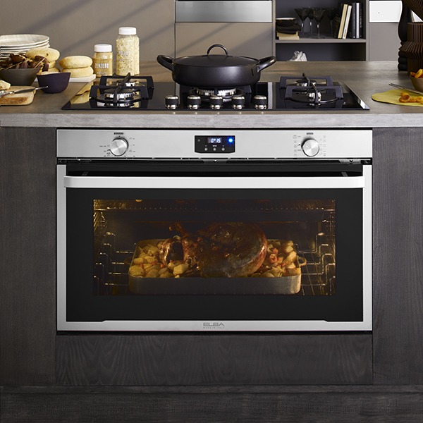 Elba Electric oven 90 cm, 141 liter, 7 levels rack, triple glass, soft closing door, 2 fans, cooling fan-ELIO E91 MF - Image 3