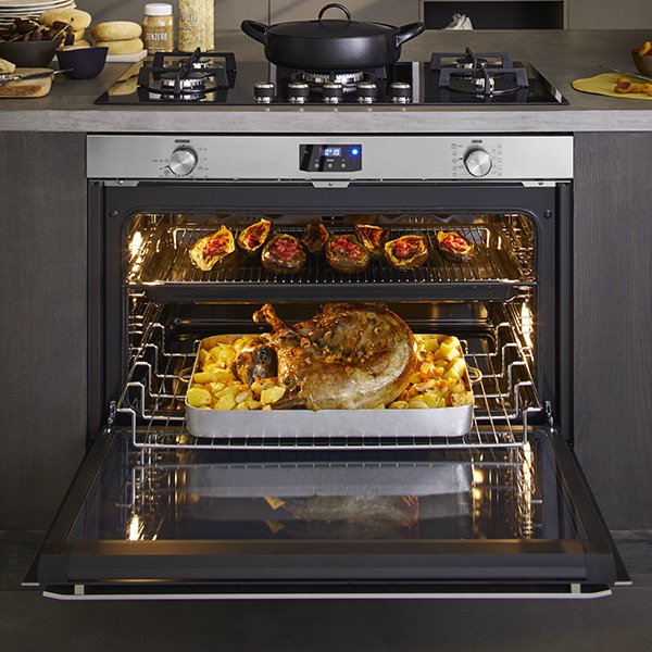Elba Electric oven 90 cm, 141 liter, 7 levels rack, triple glass, soft closing door, 2 fans, cooling fan-ELIO E91 MF - Image 4