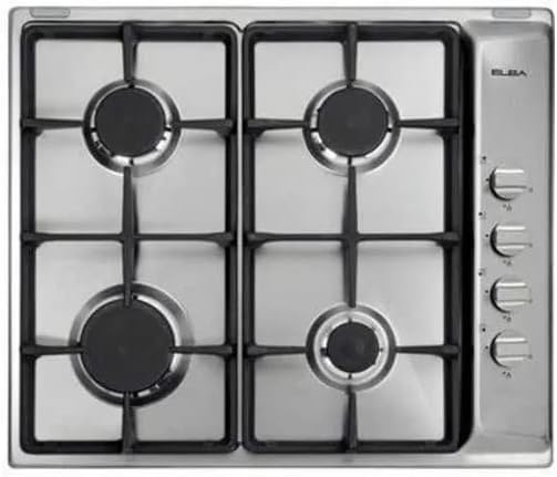 Elba Built-In Hob 60 cm 4 Gas Burners Safety Stainless ES65-450X