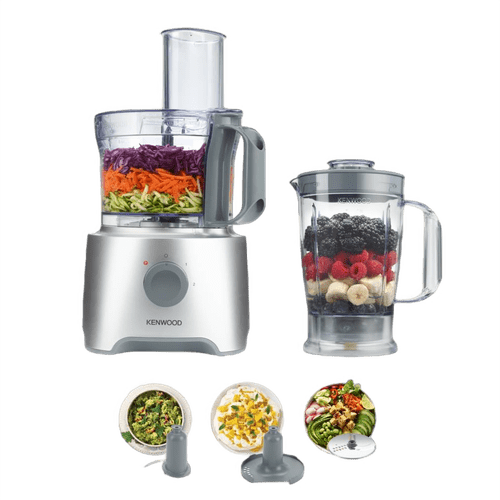 محضر طعام كينوود مالتي برو كومباكت، 2.1 لتر، 800 واط، فضي - FDP301SI