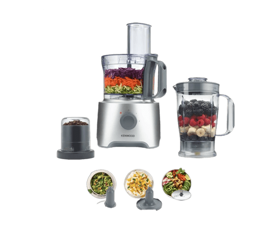 محضر طعام كينوود مالتي برو كومباكت، 2.1 لتر، 800 واط، فضي - FDP301SI - الصورة 5