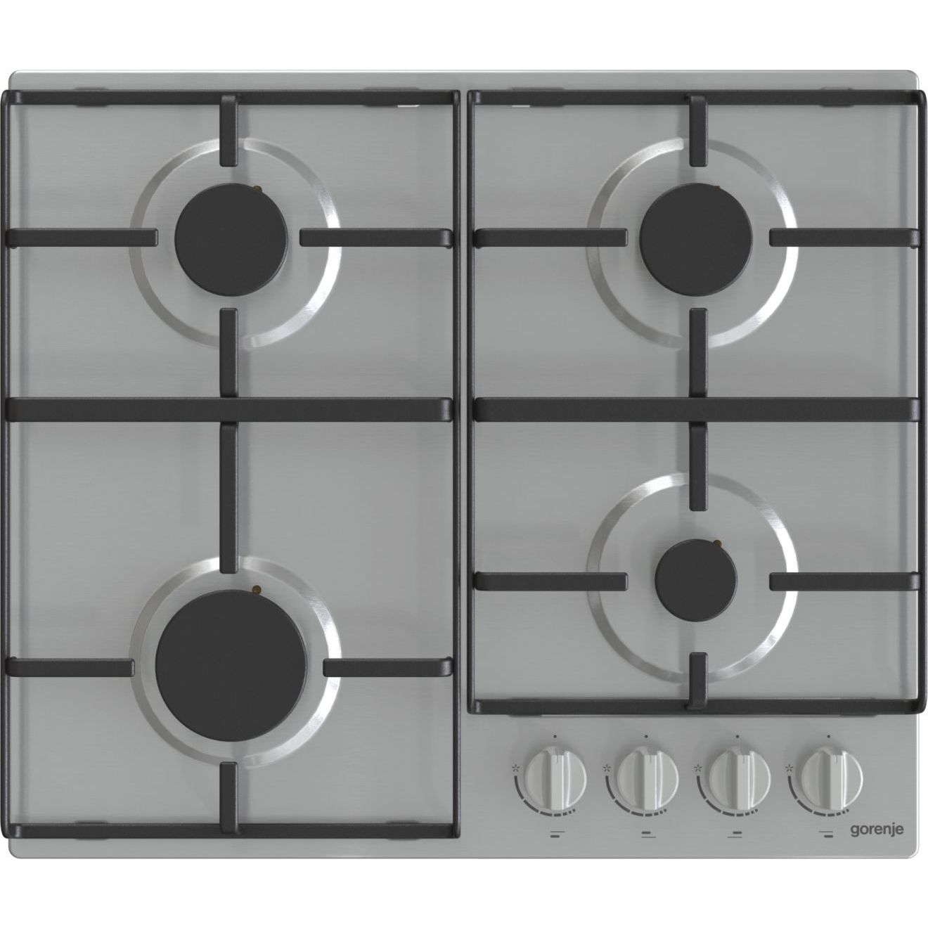 مسطح غاز جرونيا بيلت ان ، ٦٠ سم، ٤ شعلات، شوايات مطلية بالمينا، تحكم أمامي، أمان كامل - G640EX