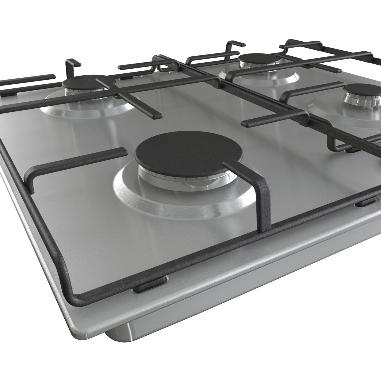 مسطح غاز جرونيا بيلت ان ، ٦٠ سم، ٤ شعلات، شوايات مطلية بالمينا، تحكم أمامي، أمان كامل - G640EX - الصورة 6