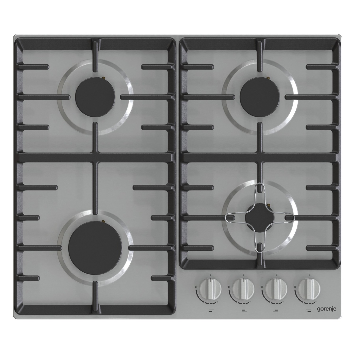 Gorenje Stainless Steel Built-in Gas Hob with 4 Burners, 60 cm - G641X