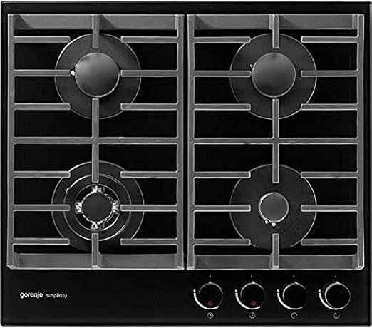 مسطح جرونيا غاز - 4 شعلة أسود، 60 سم - GKTG6SY2B