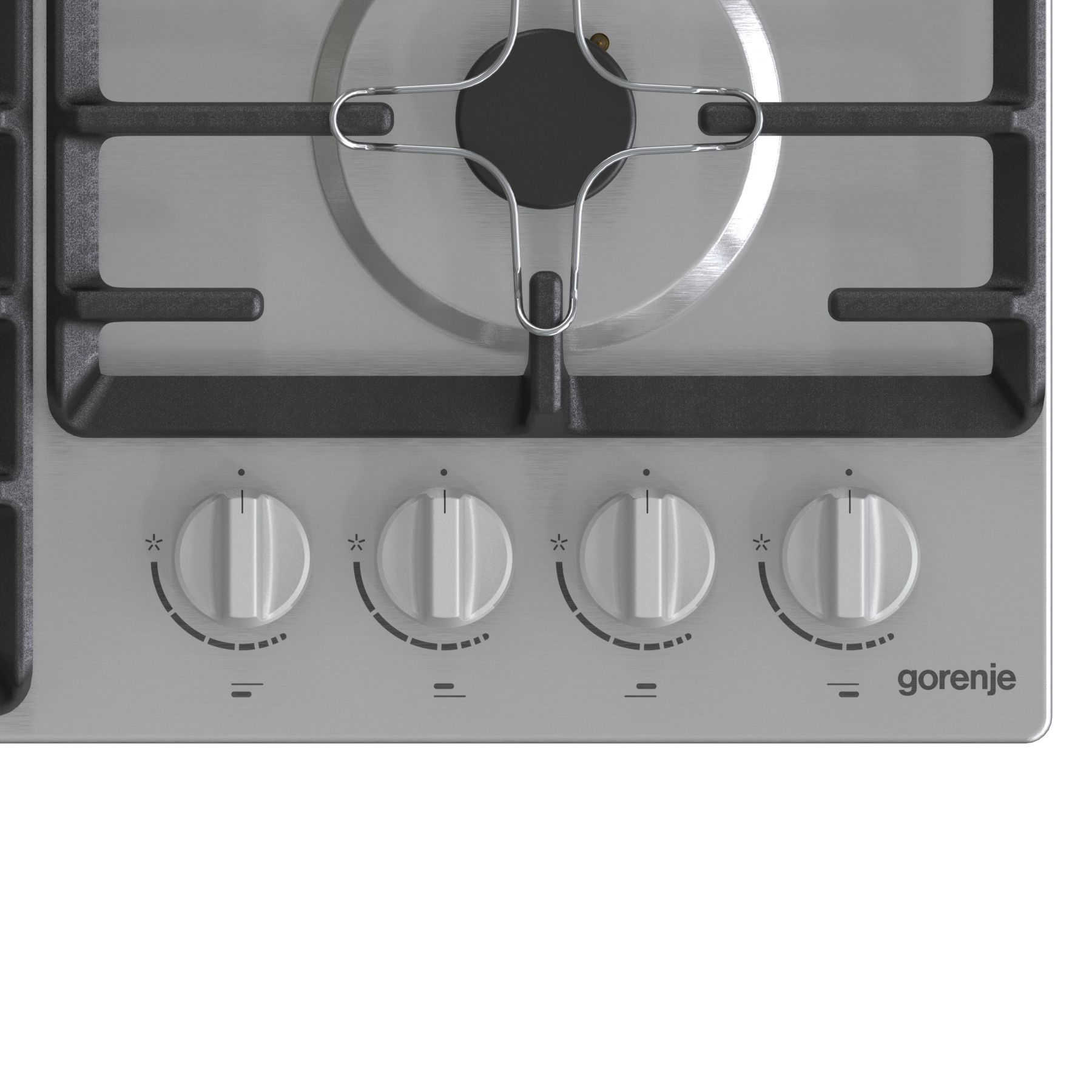 Gorenje , 60 cm Built in Gas Hob, Protected Gas Burners, Cast Iron Grids, One Hand Ignition, Inox,GW641X - Image 3