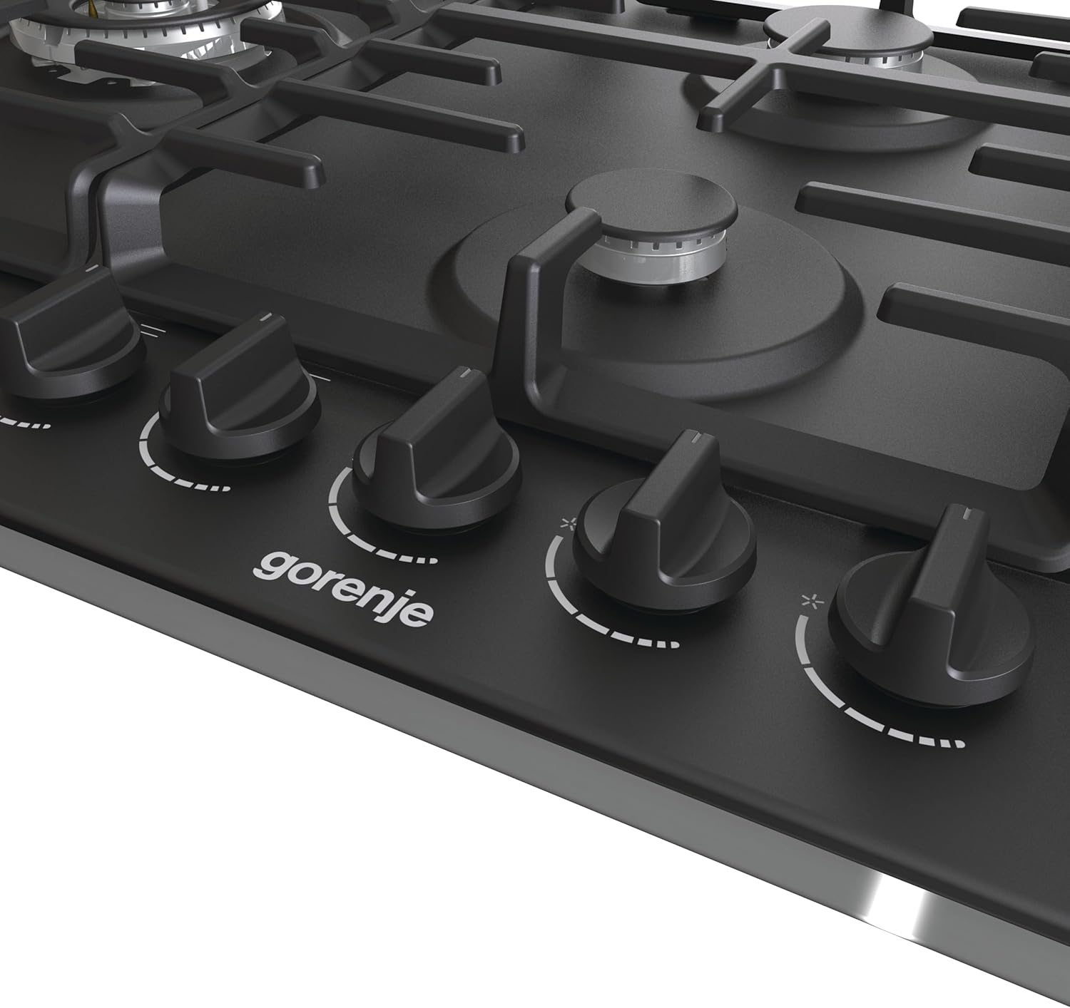Gorenje , 90 cm Built In Gas Hob, 5 Gas Burners, Cast Iron Pan Support, One Hand Ignition, Balck,Gw951Mb - Image 3