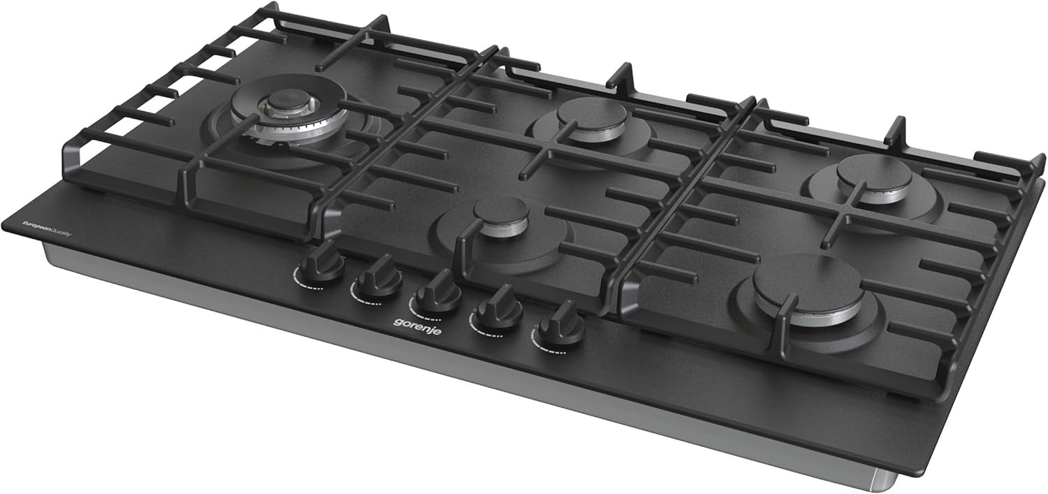 Gorenje , 90 cm Built In Gas Hob, 5 Gas Burners, Cast Iron Pan Support, One Hand Ignition, Balck,Gw951Mb - Image 5