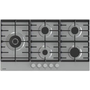 مسطح جرونيا غاز 90  سم، 5 شعلات - دعامات مقلاة من الفولاذ المقاوم للصدأ وحديد الزهر - GW951X