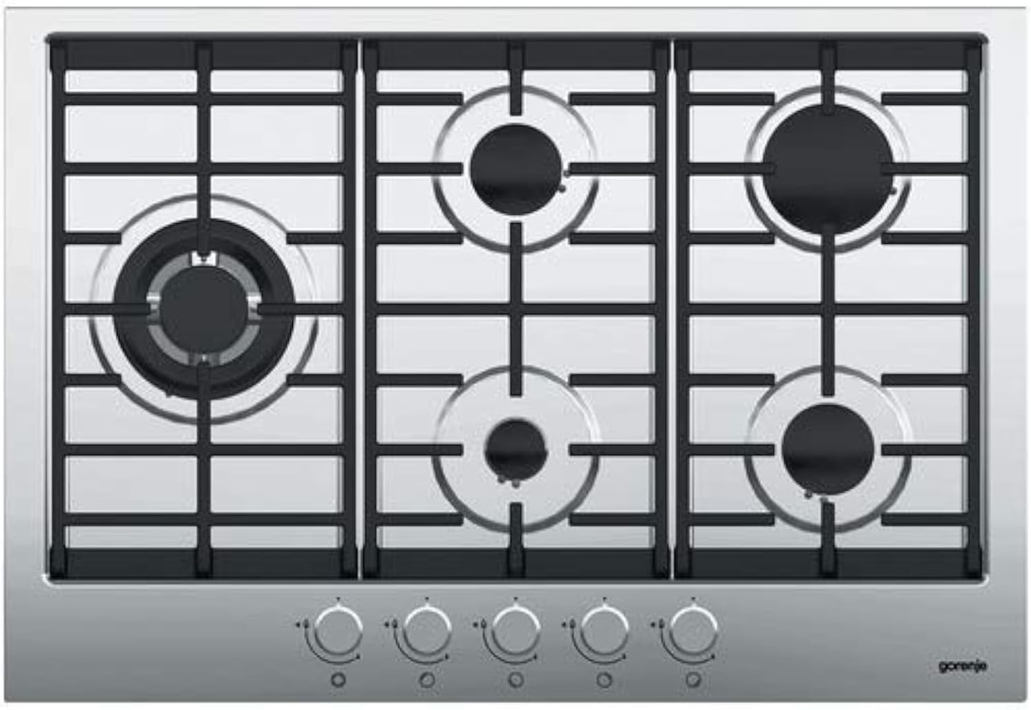 Gorenje Gas hob, 90 cm, stainless steel, 5 burners- GW961UX