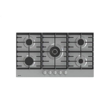 مسطح غاز بيلت ان جرونيا من الفولاذ المقاوم للصدأ مع 5 شعلات، 90 سم - ستانلس ستيل - GW9C51X