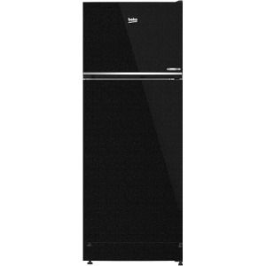 ثلاجة بيكو، سعة صافية 420 لتر، 367 لتر، فريزر علوي، عاكس، بدون تجميد، أسود، RDNE420K02DXIPEGB