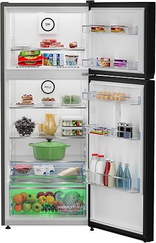 ثلاجة بيكو بفريزر، سعة إجمالية ٤٢٠ لترًا، صافية ٣٦٧ لترًا، بدون تجميد، لون أسود، عرض ٧٠ سم، RDNE420K02DXITEGB - الصورة 3