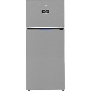 ثلاجة بيكو نيوفروست بفريزر علوي - سعة 406 لتر - محرك برو سمارت العاكس - تقنية هارفست فريش - حجرة الألبان - شاشة عرض رقمية تعمل باللمس - RDNE455M20XBIDS