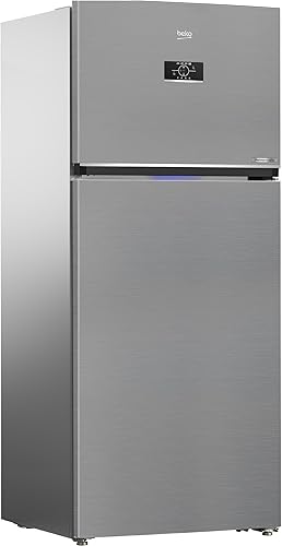 ثلاجة بيكو نيوفروست بفريزر علوي - سعة 406 لتر - محرك برو سمارت العاكس - تقنية هارفست فريش - حجرة الألبان - شاشة عرض رقمية تعمل باللمس - RDNE455M20XBIDS - الصورة 2