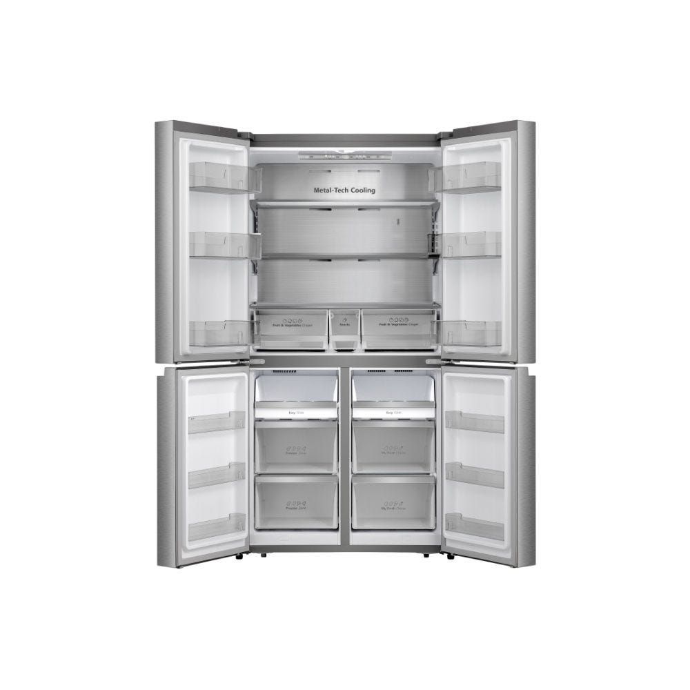 ثلاجة هايسنس الرقمية نو فروست بأربعة أبواب بتقنية الانفرتر، سعة 609 لتر، مصنوعة من الفولاذ المقاوم للصدأ - RQ5P560NAIA-بضمان رايه - الصورة 5
