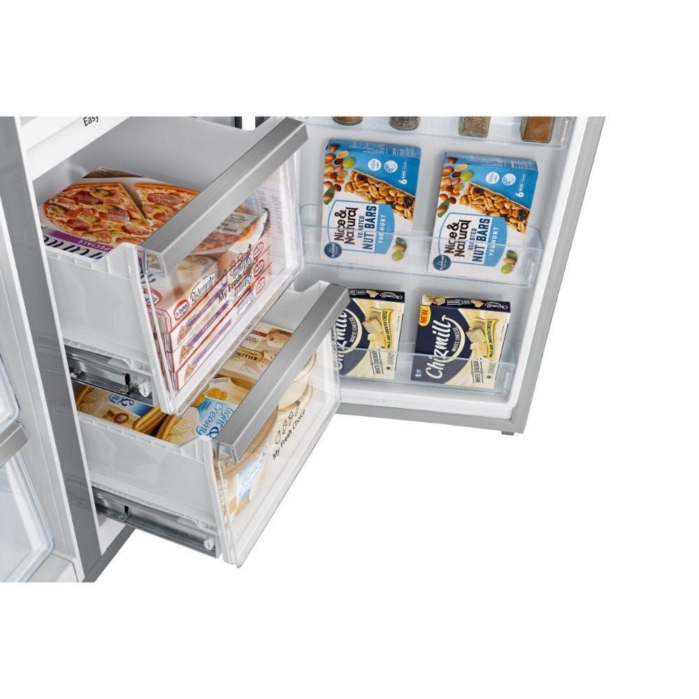 ثلاجة هايسنس الرقمية نو فروست بأربعة أبواب بتقنية الانفرتر، سعة 609 لتر، مصنوعة من الفولاذ المقاوم للصدأ - RQ5P560NAIA-بضمان رايه - الصورة 8